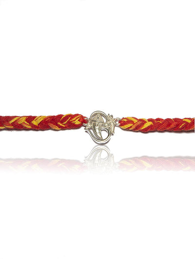 All The Luck and Blessings Ganesha Pure Silver Rakhi 
