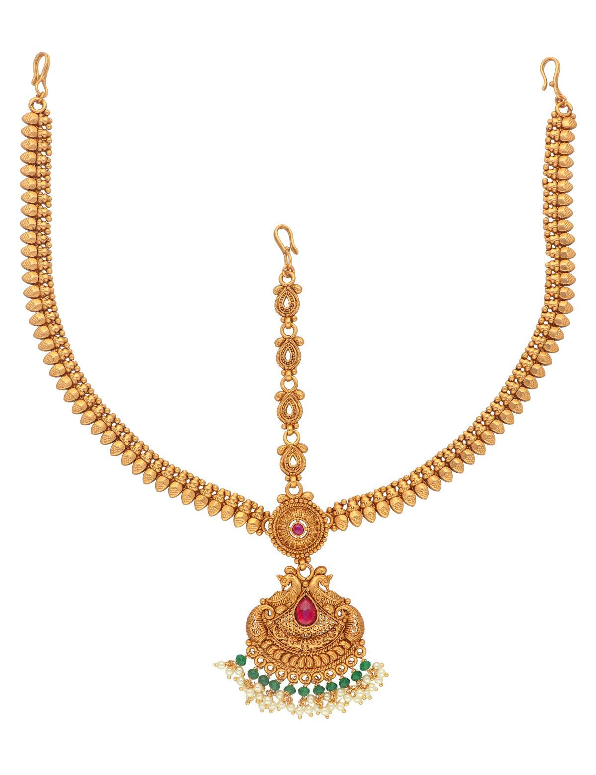 Gold and Green Maathapatti