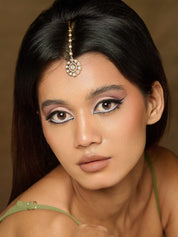 Luminous Bloom Kundan Maang Tikka