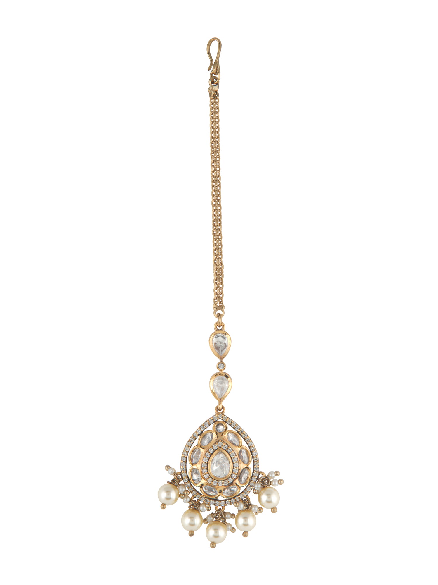 Vintage Charm Teardrop Maang Tikka