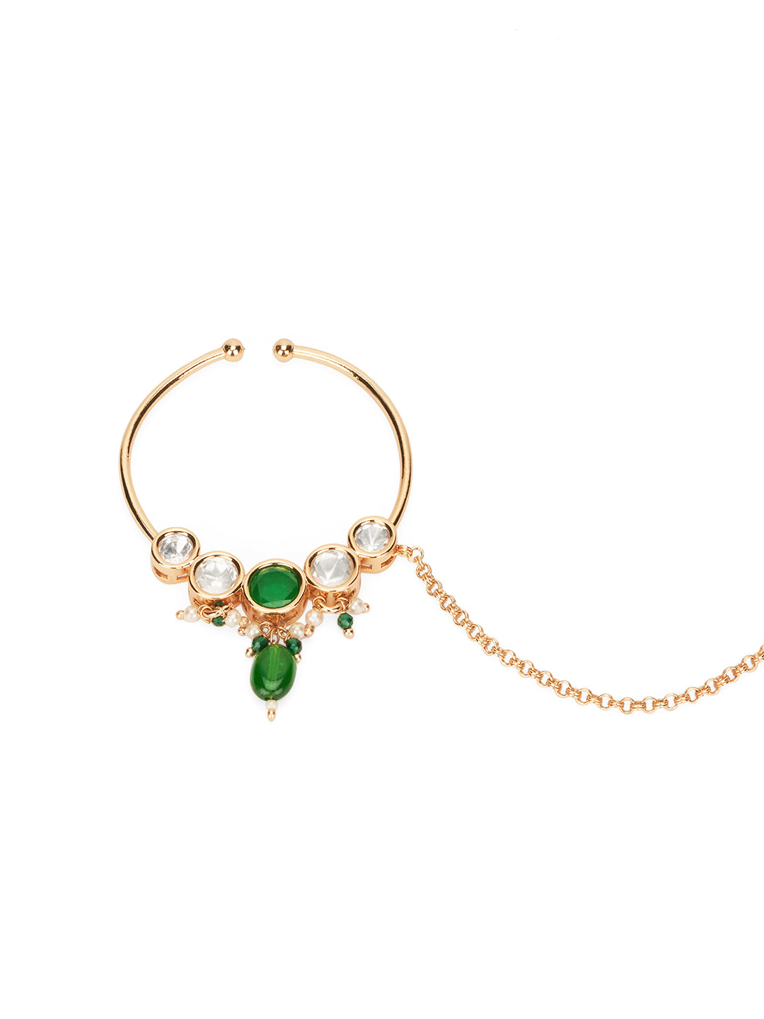 Emerald Green Polki Nath