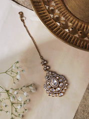 Teardrop Polki Two Tone Maang Tikka