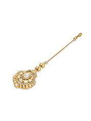 Teardrop Polki Two Tone Maang Tikka