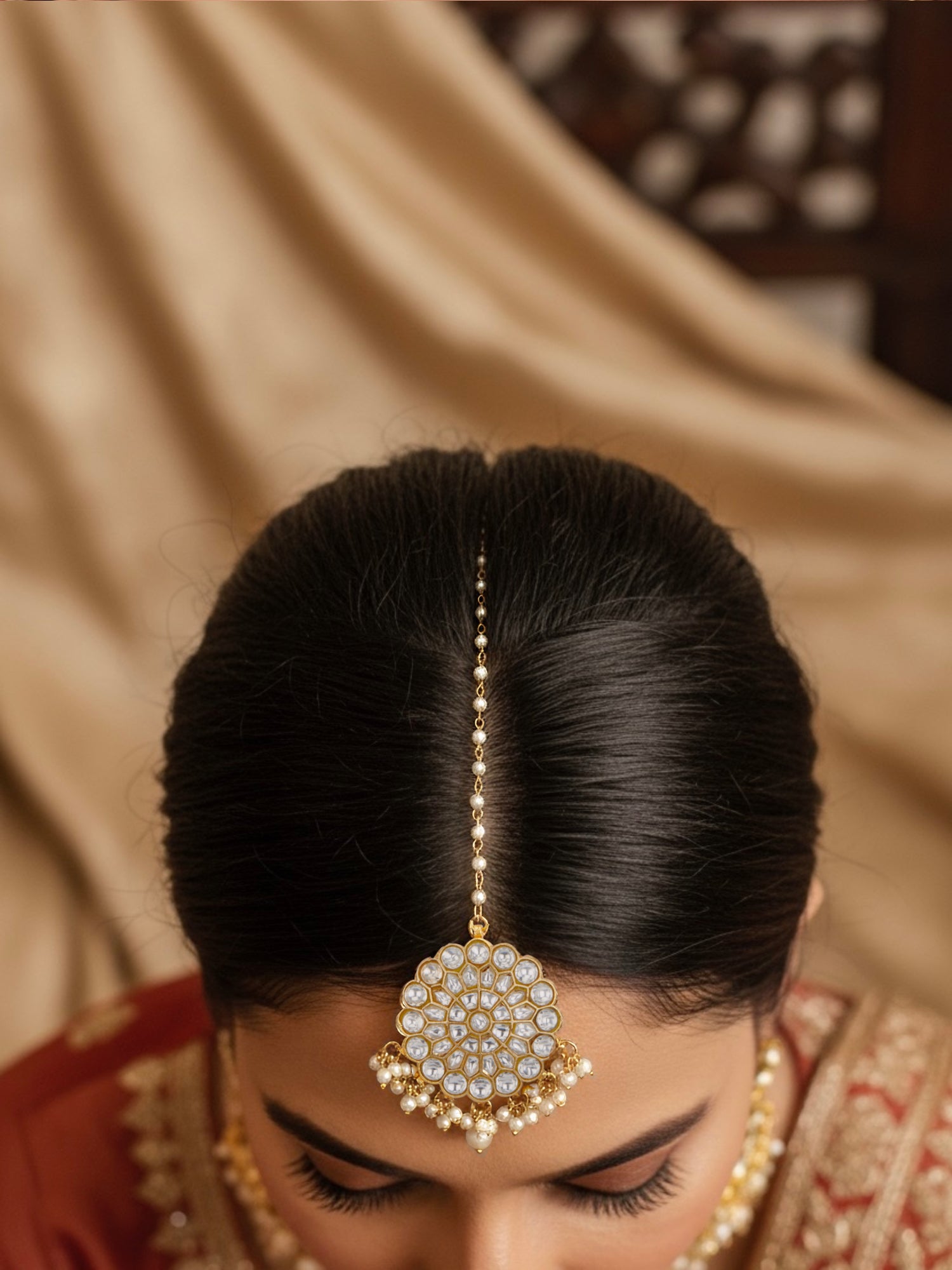 Moon in Bloom Polki Maang Tikka