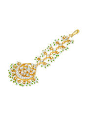 Shimmering Pearl Polki Maang Tikka