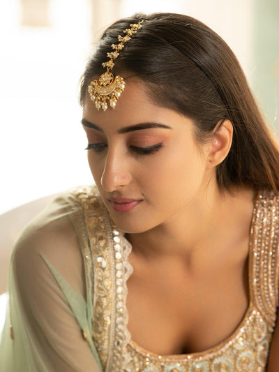  Bridal Kundan Tara Maangteeka