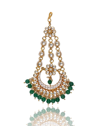 Bridal Drops of  Kundan Passa 