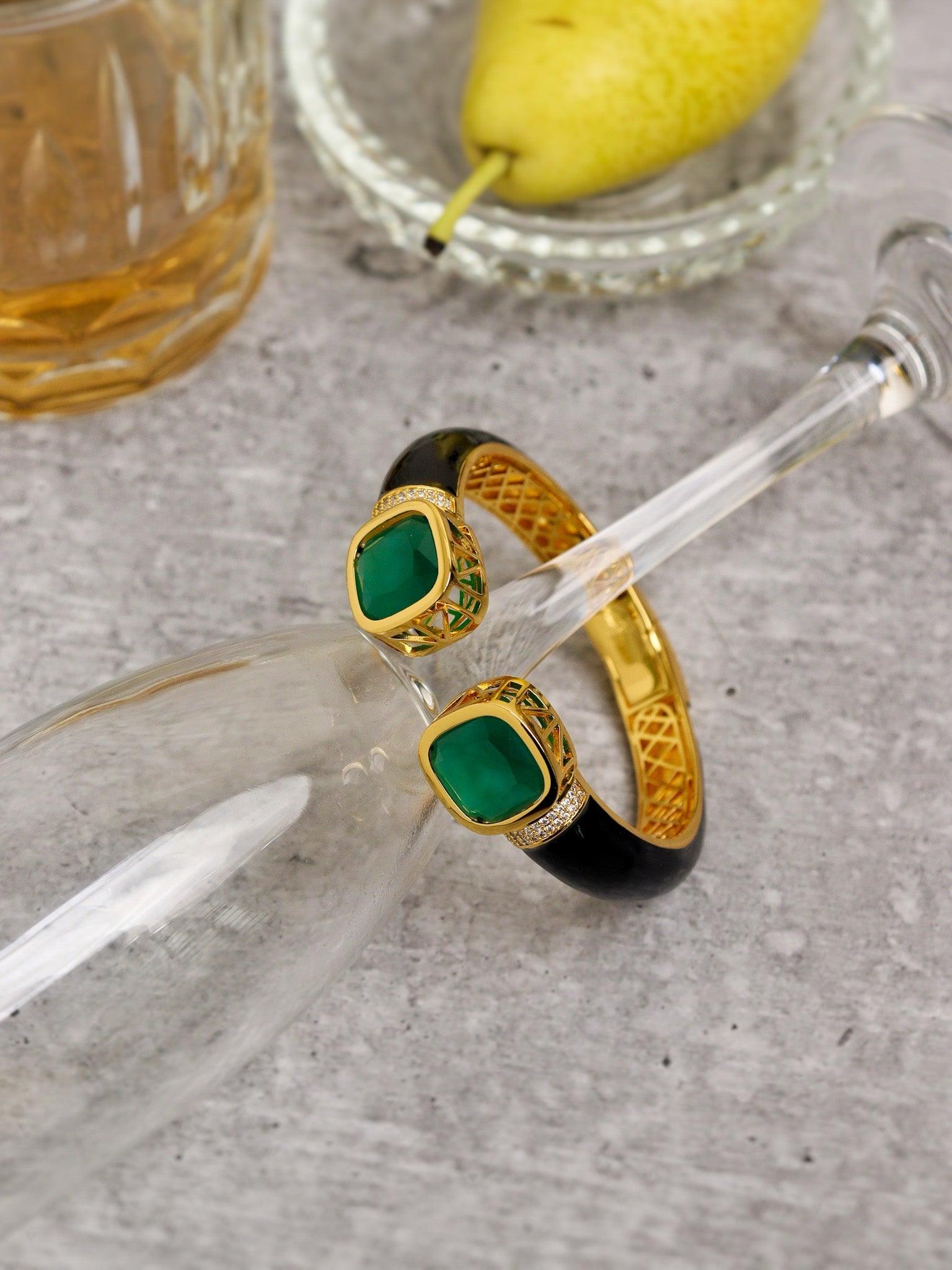 Green Enamel Kada Bracelet