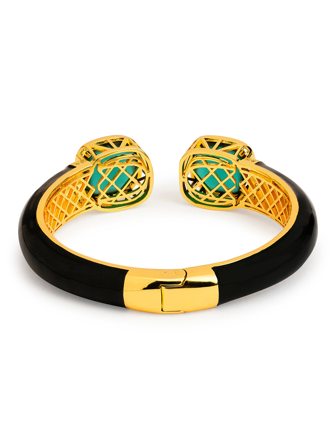 Chaahat Fashion Jewellery Black Copper Gold Plated Designer Bangle Set
