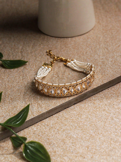 The Zoya Kundan and Pearls Ponchi Bangle 