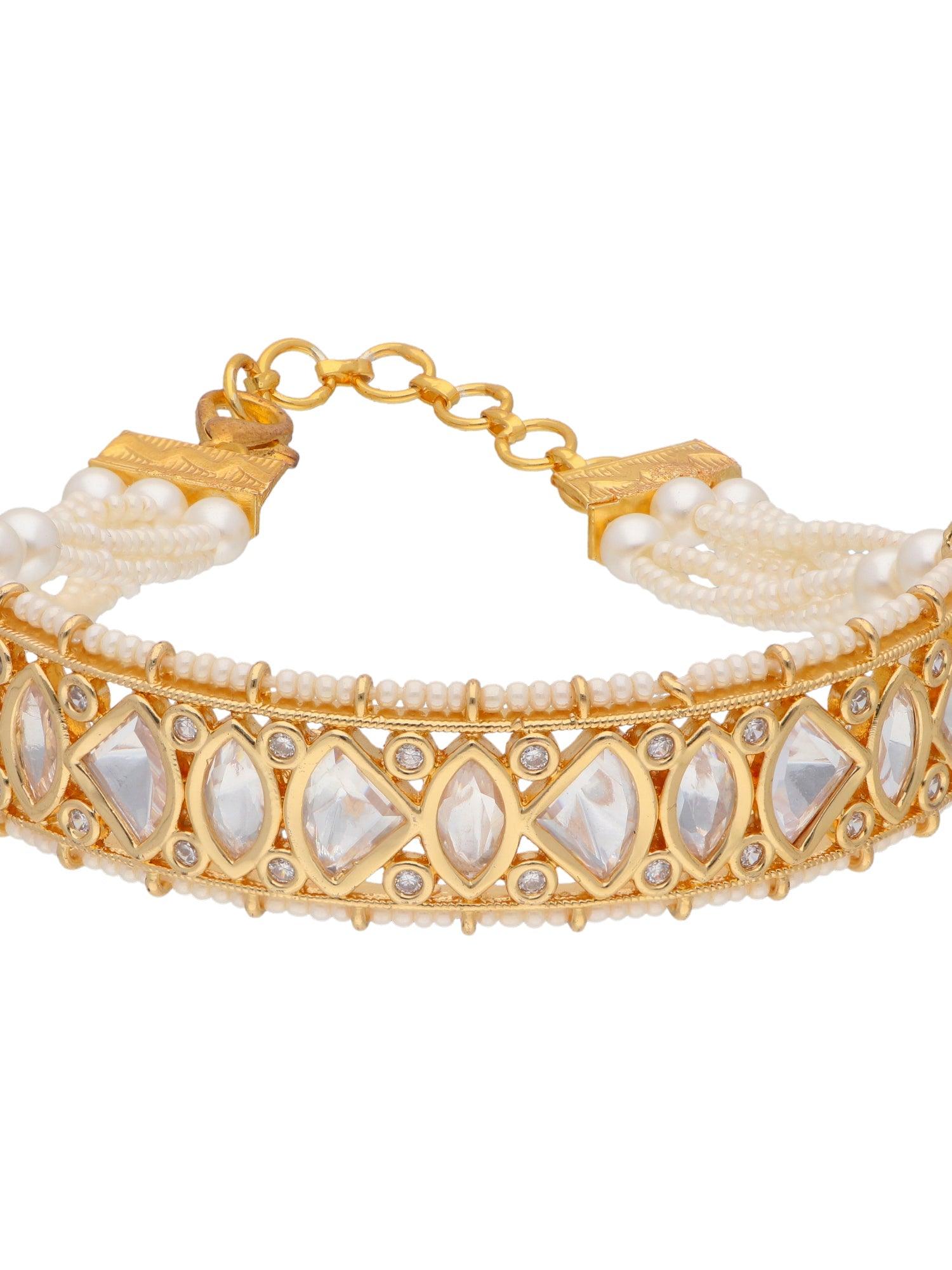 The Zoya Kundan and Pearls Ponchi Bangle 