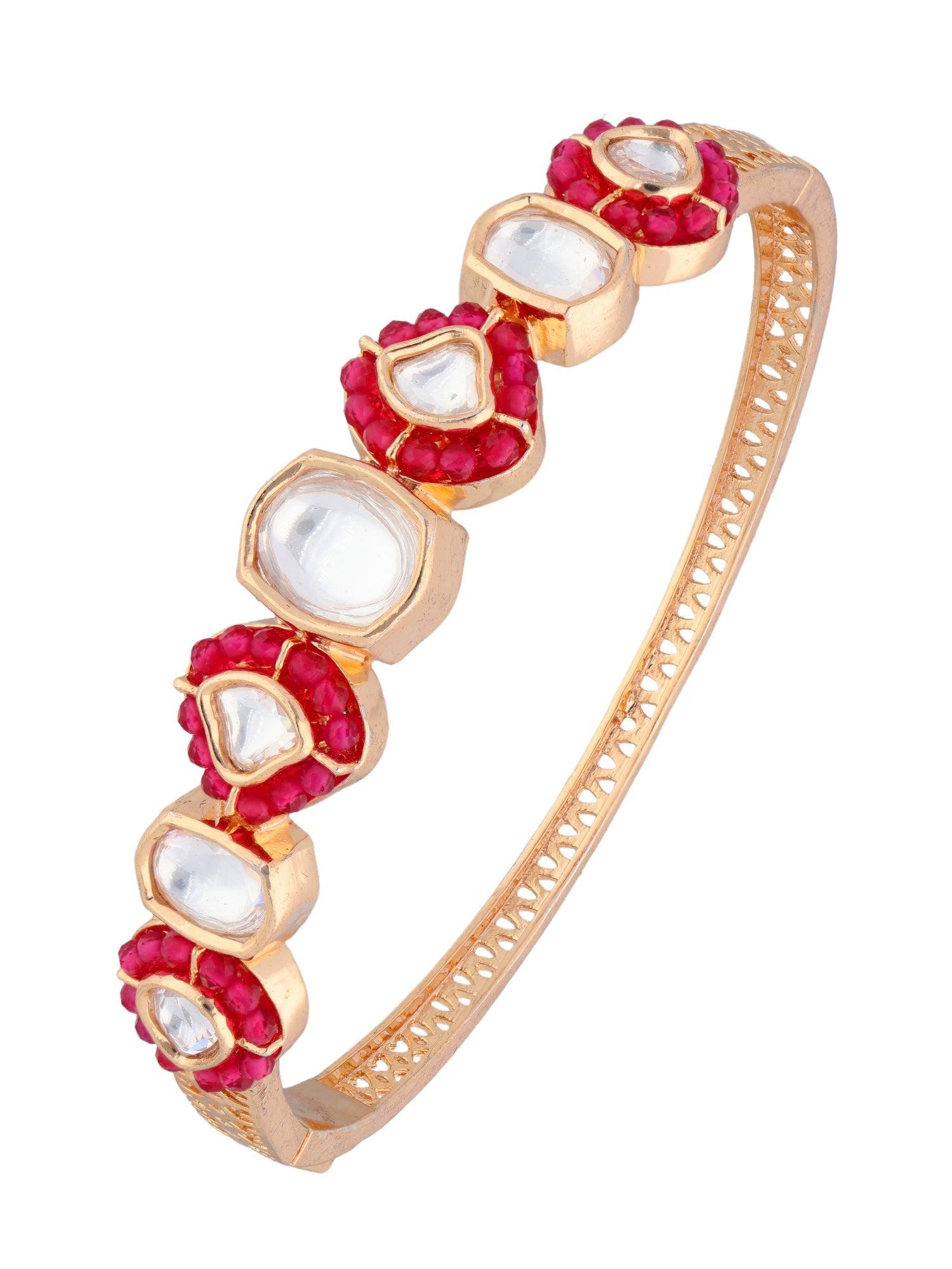 The Zoya Red Reign Kundan Bangle 