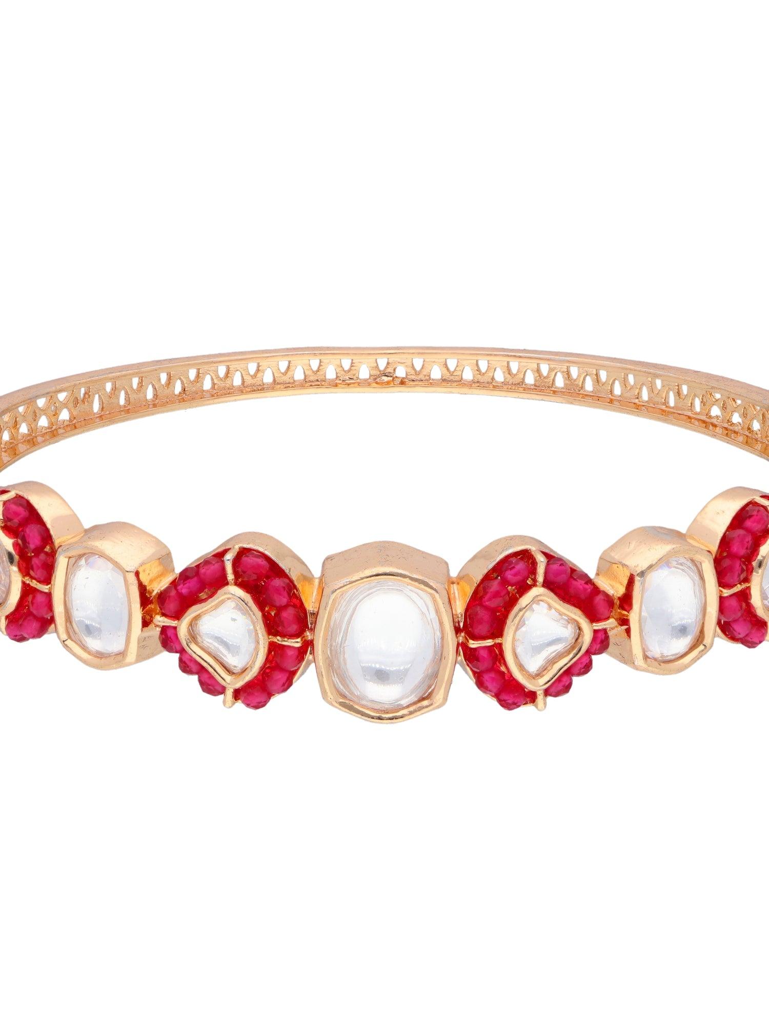 The Zoya Red Reign Kundan Bangle 