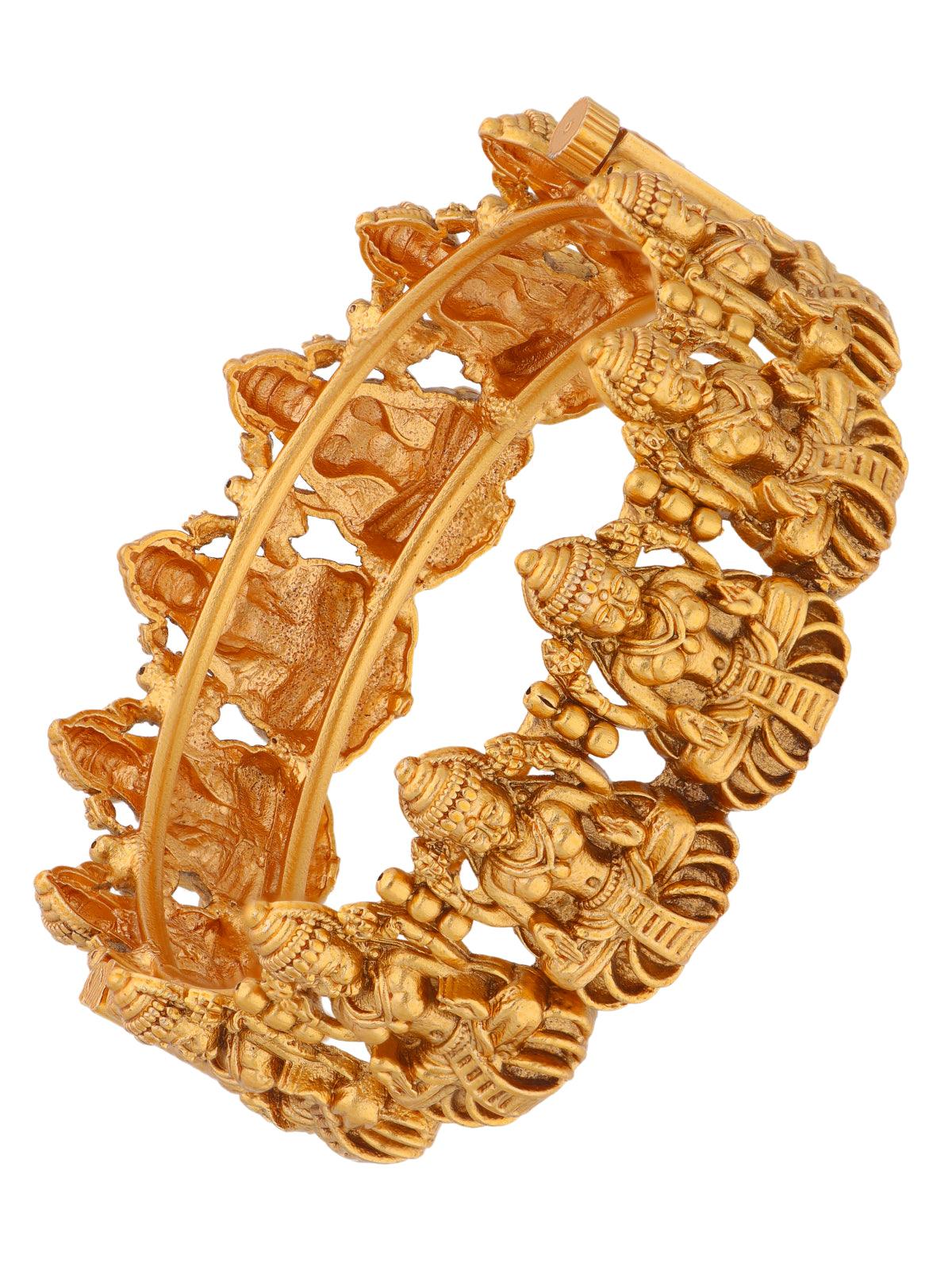 22K Gold Plated Enchanting Laxmi Goddess Bangle 