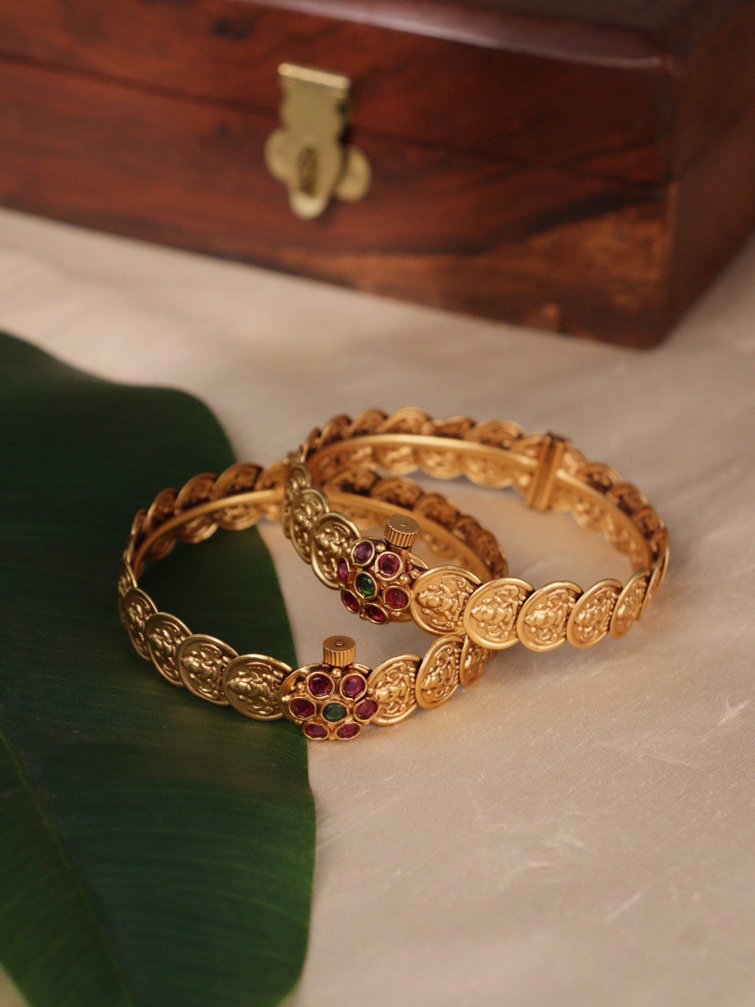 Laxmi Coin Bangle Pair