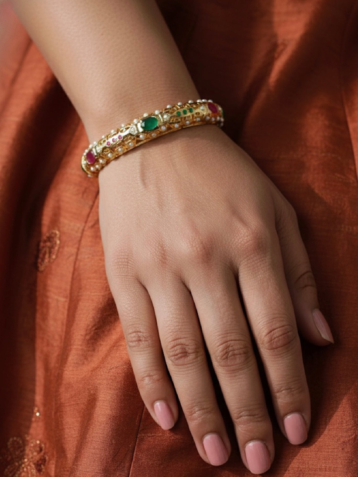 Spring of Colour Jadau Bangle