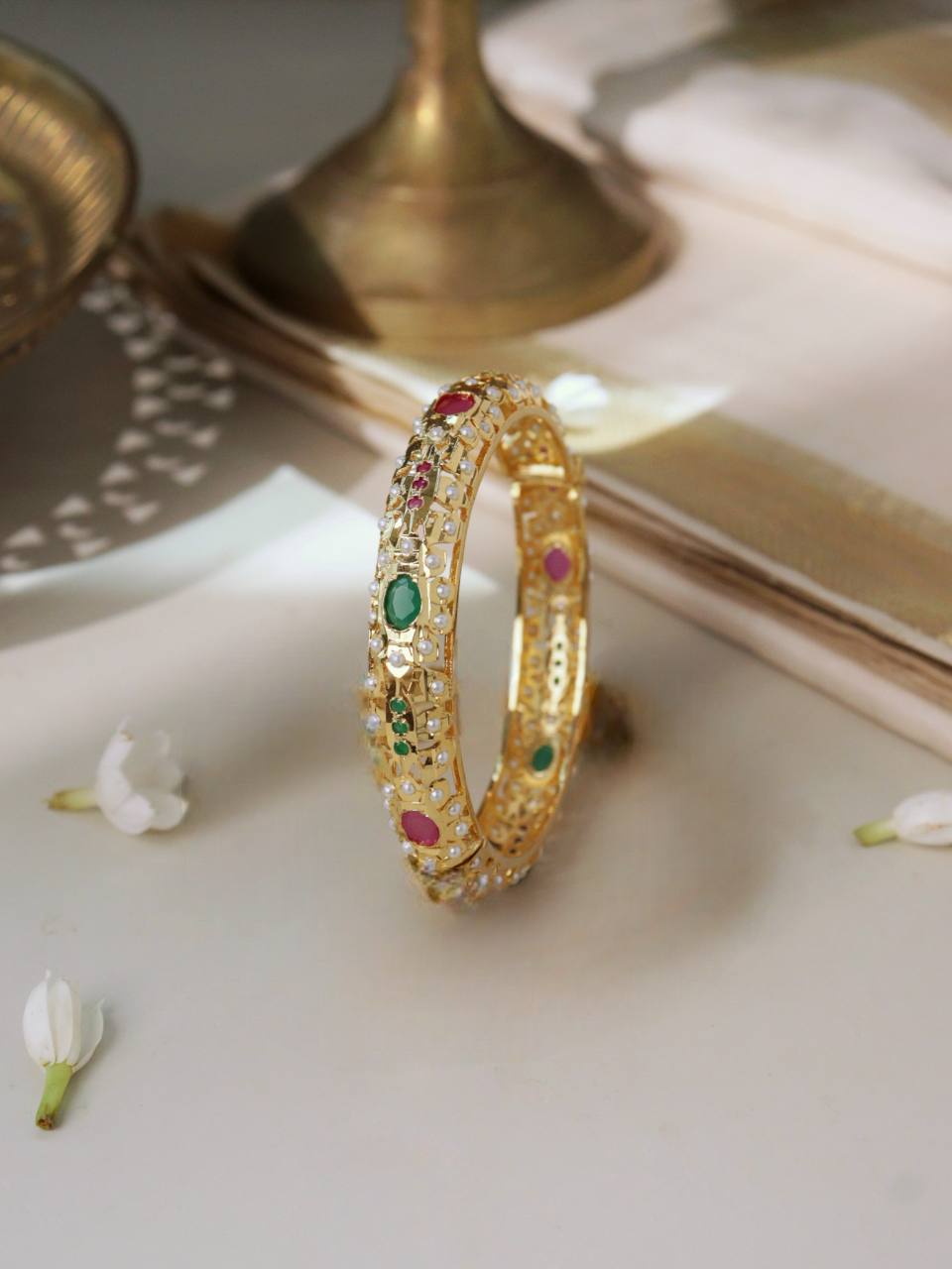Spring of Colour Jadau Bangle