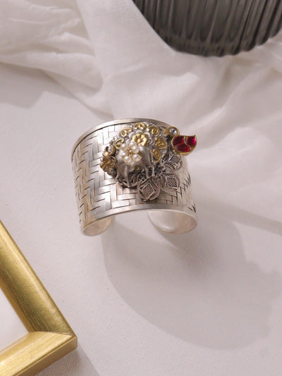 Aria Floral Abstract Cuff 
