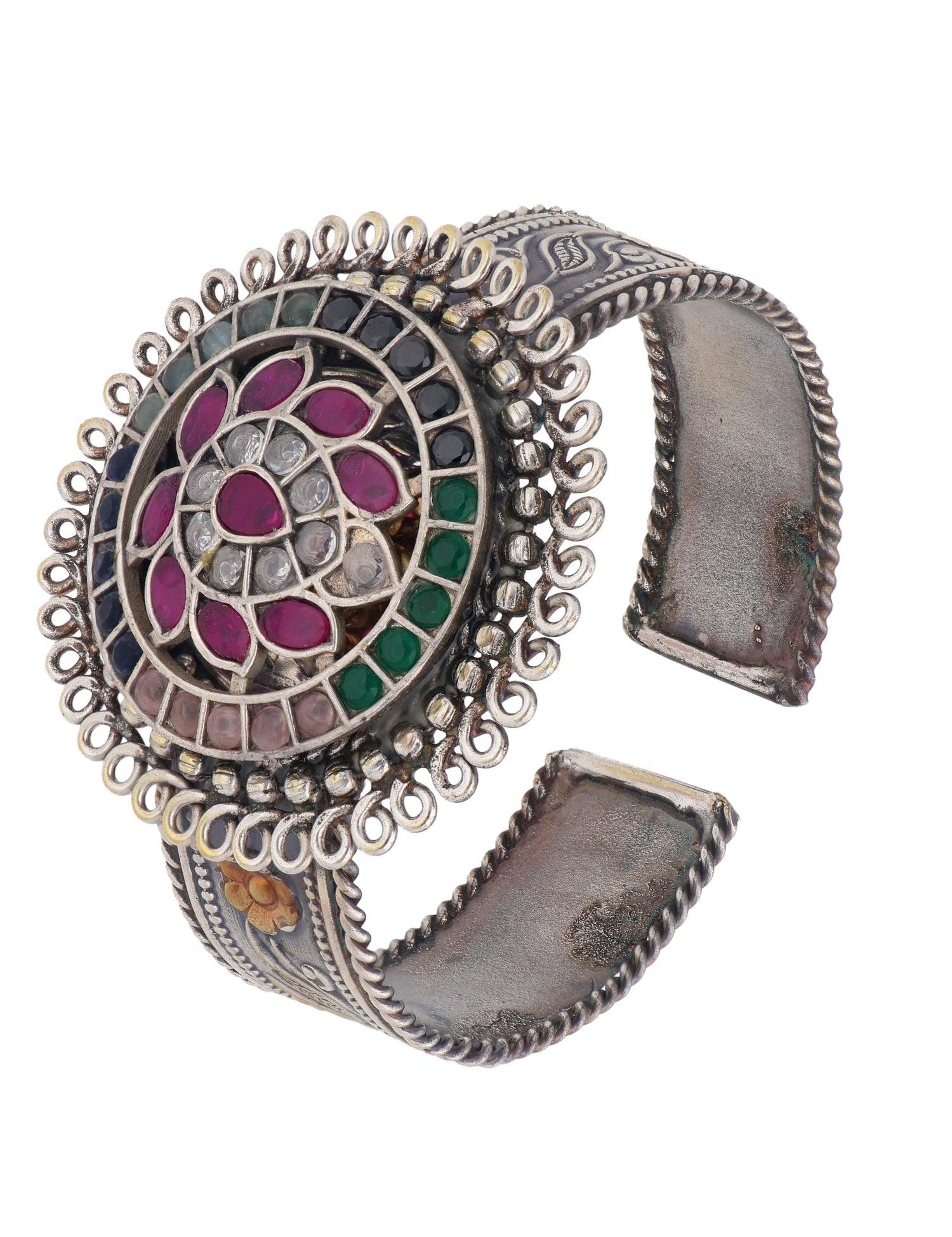 Oxidised Multicoloured Cuff Bracelet