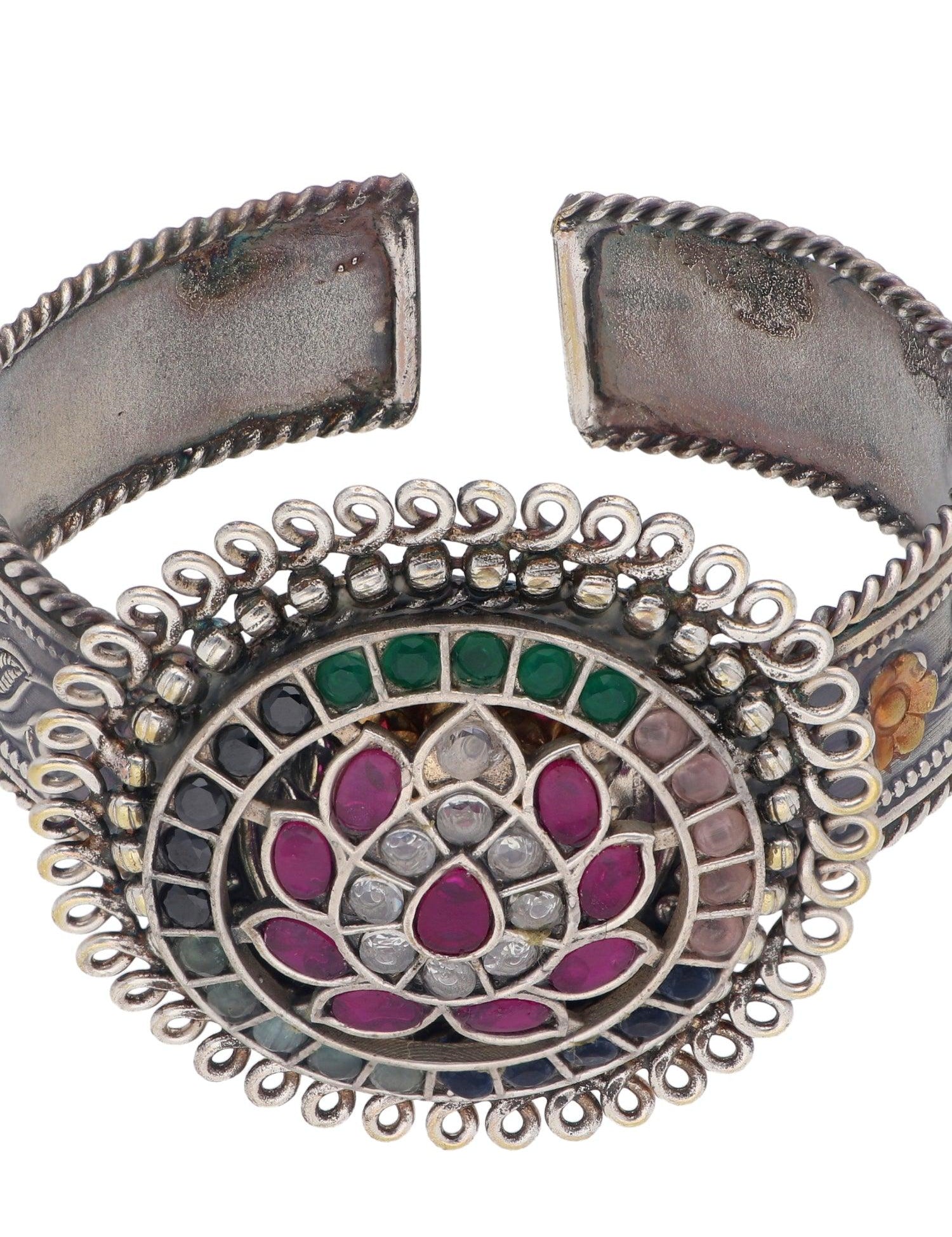 Oxidised Multicoloured Cuff Bracelet