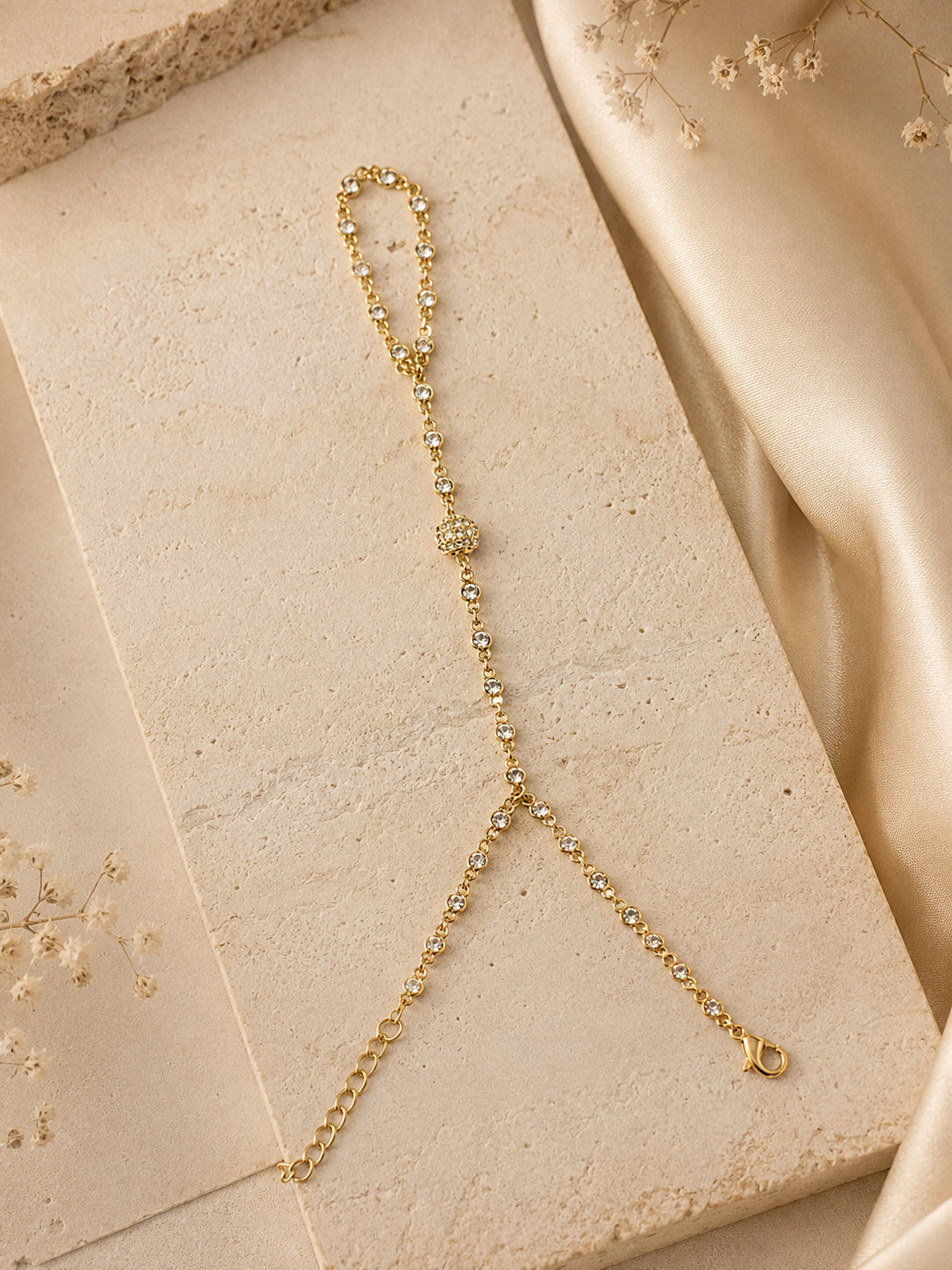Glimmer & Gold Hand Chain