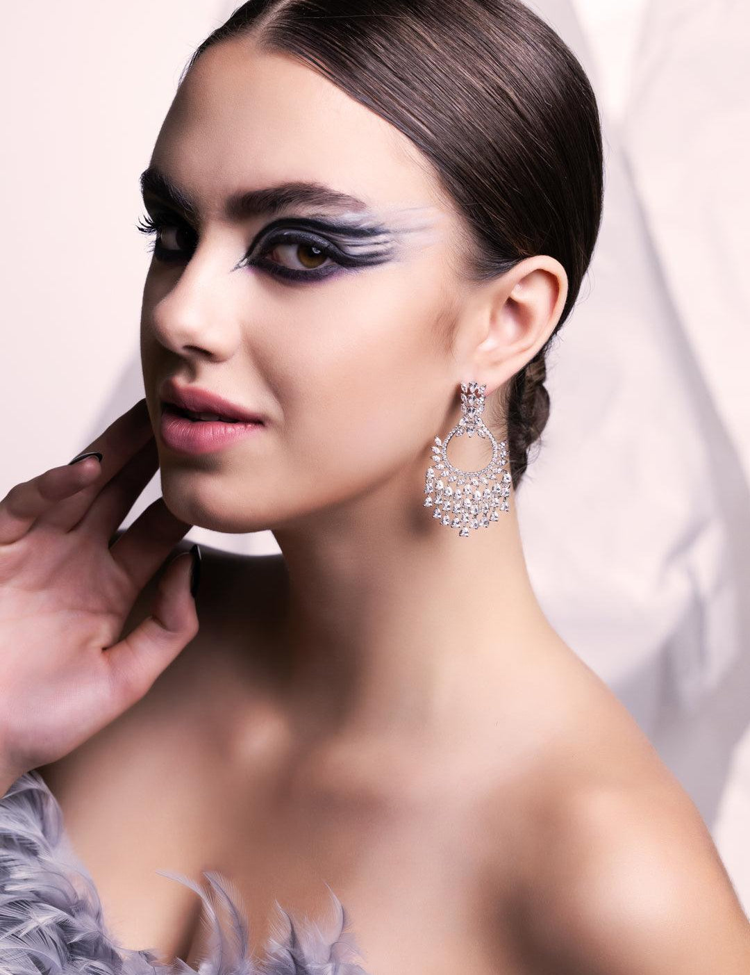 CZ Chandbali Earrings