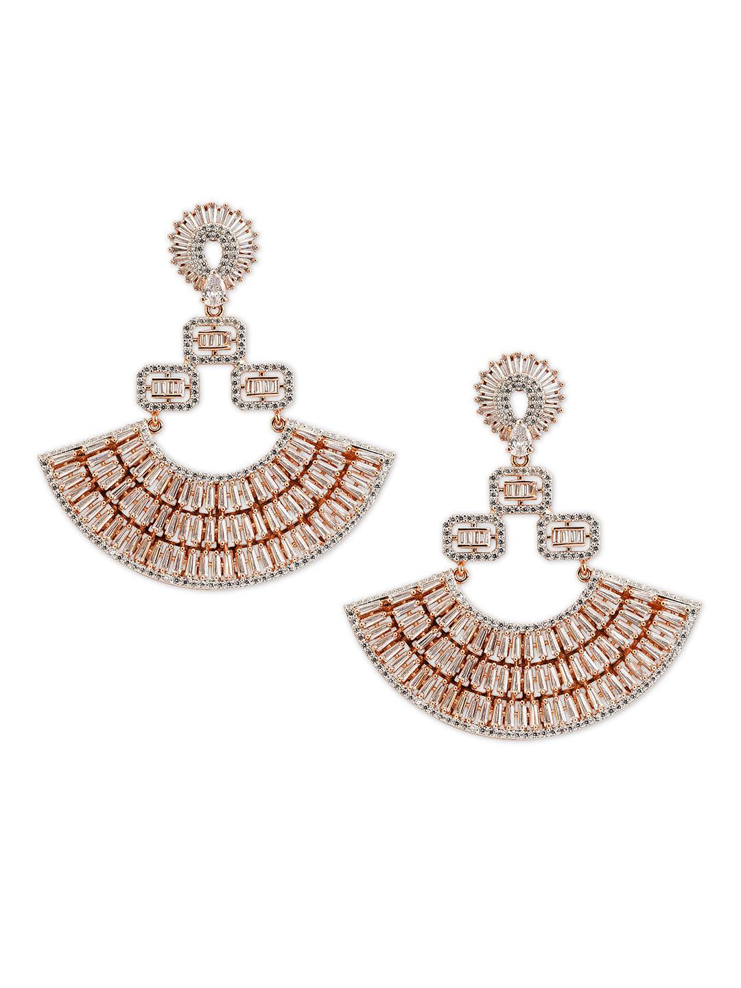 Blush Brilliance CZ Long Earrings 