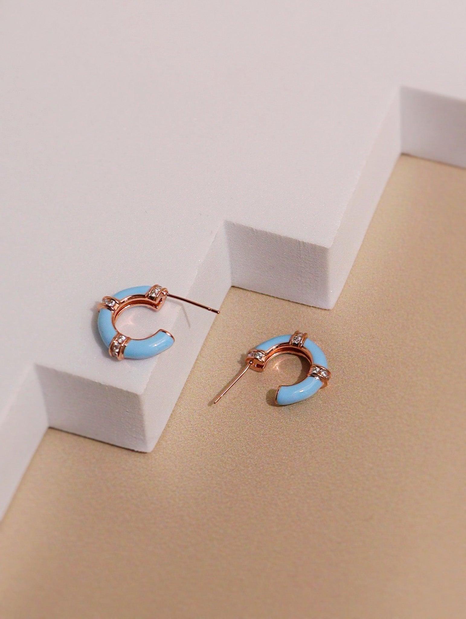  The Blue Bali Enameled Earrings