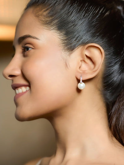  Drop of Pearl Shimmer Stud Earrings