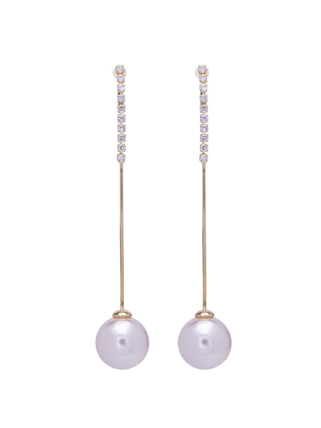 Pearl Drop Dangler Earrings 