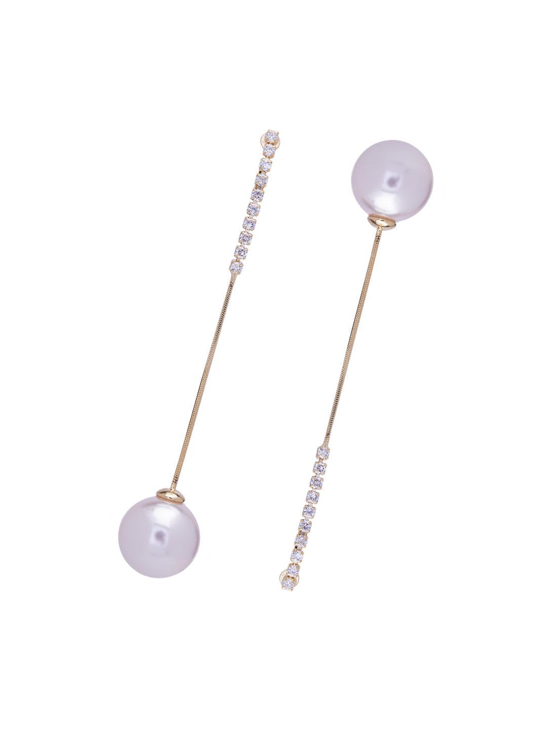 Pearl Drop Dangler Earrings 