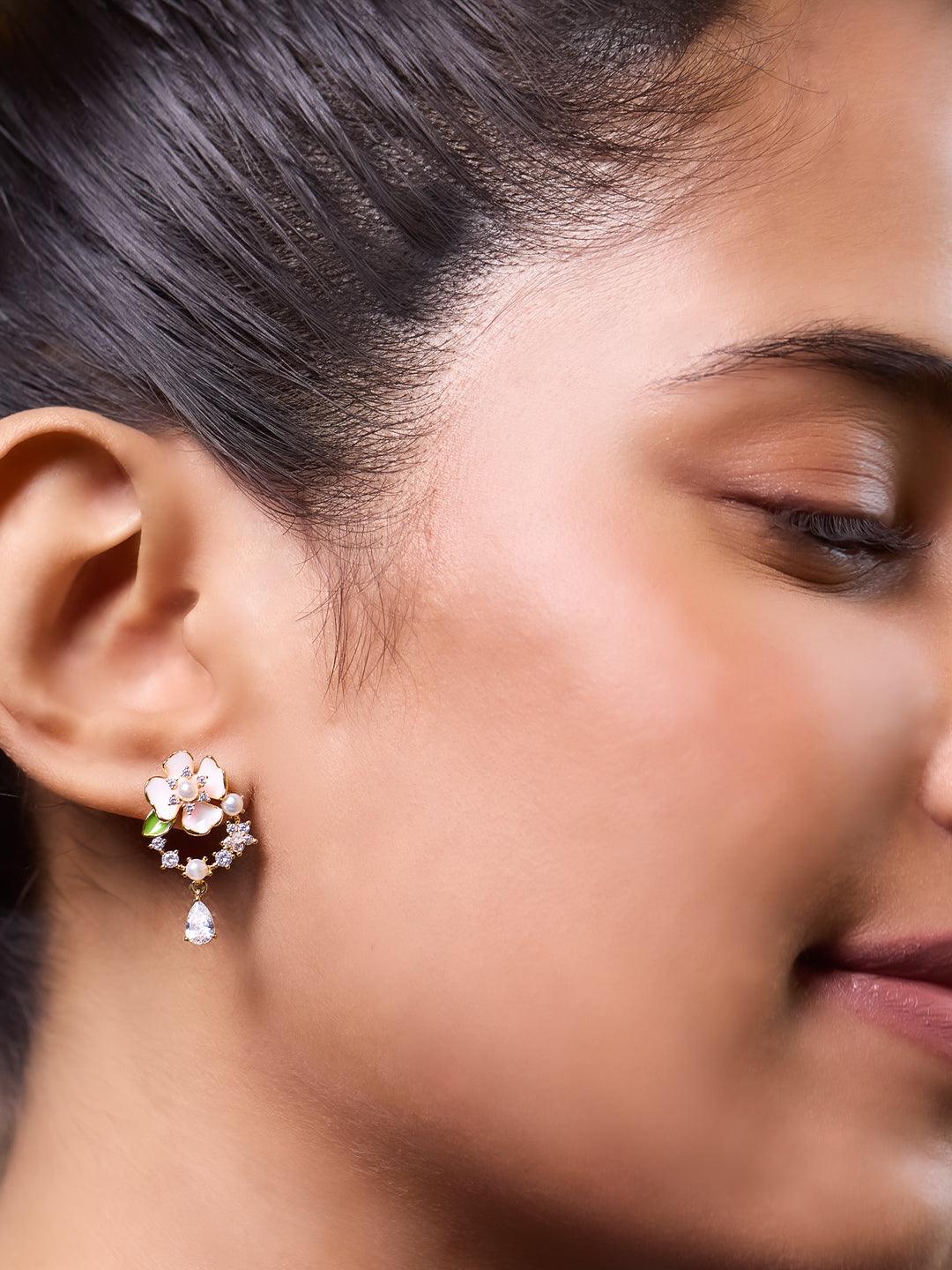 Blooming Pink Stud Earrings 