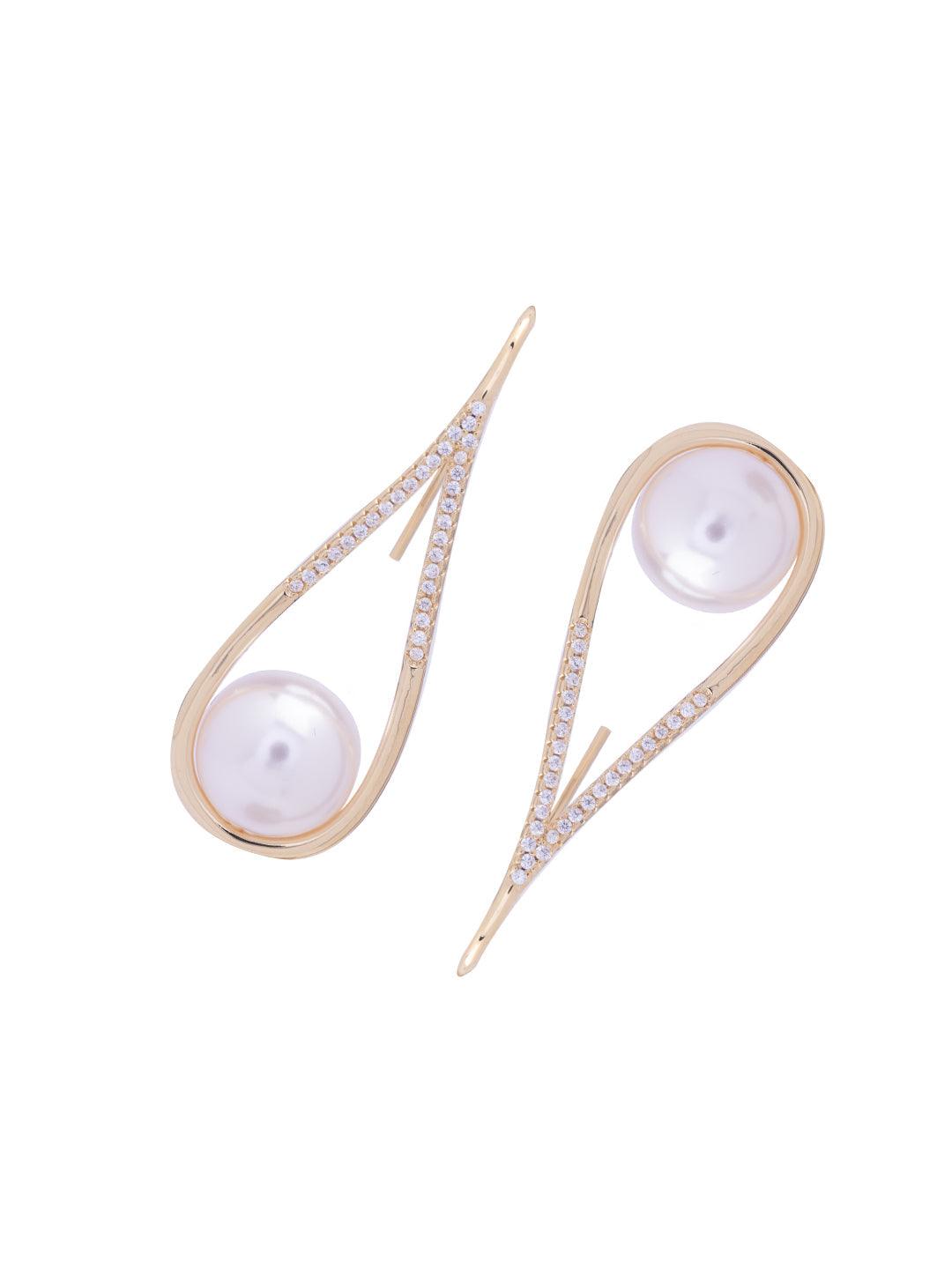 Hop a pearl Hoop Earrings 