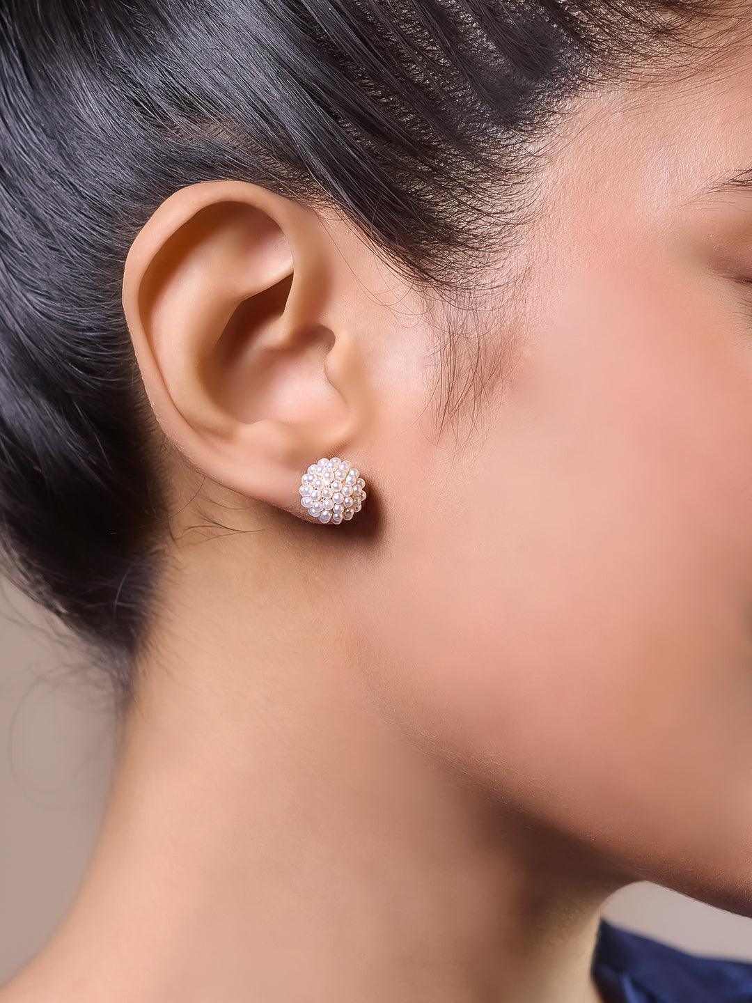 Pearl Cluster Earrings 