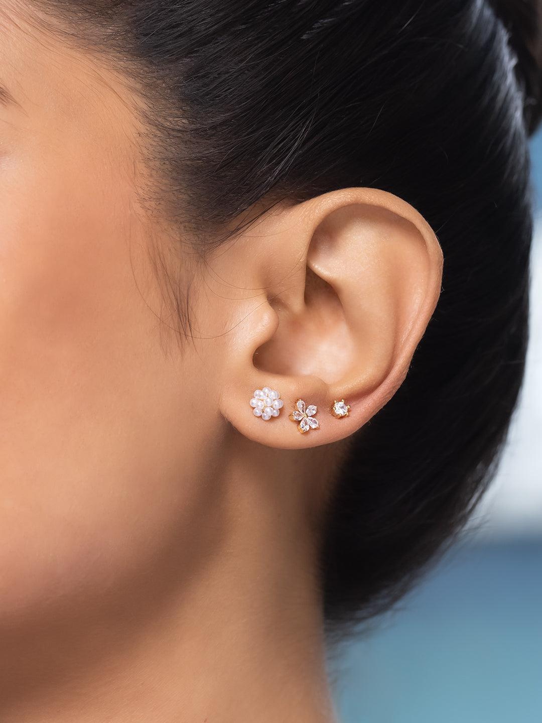 The Three Trio Stud Earring Set 