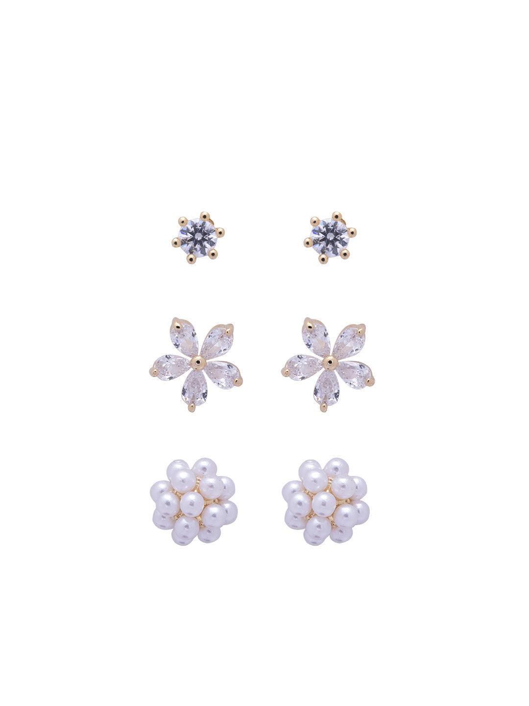 The Three Trio Stud Earring Set 