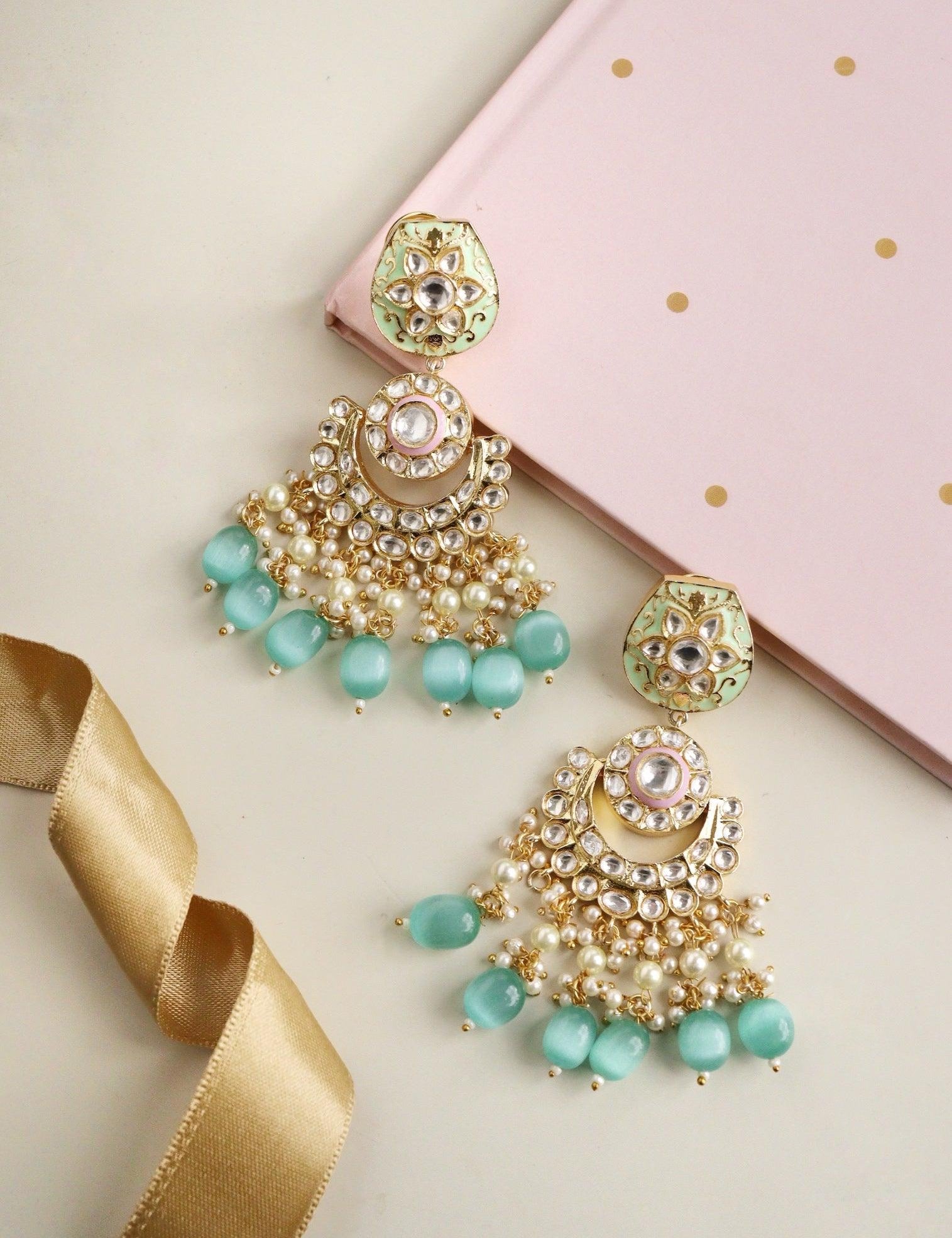 Kundan Chandbali Earrings