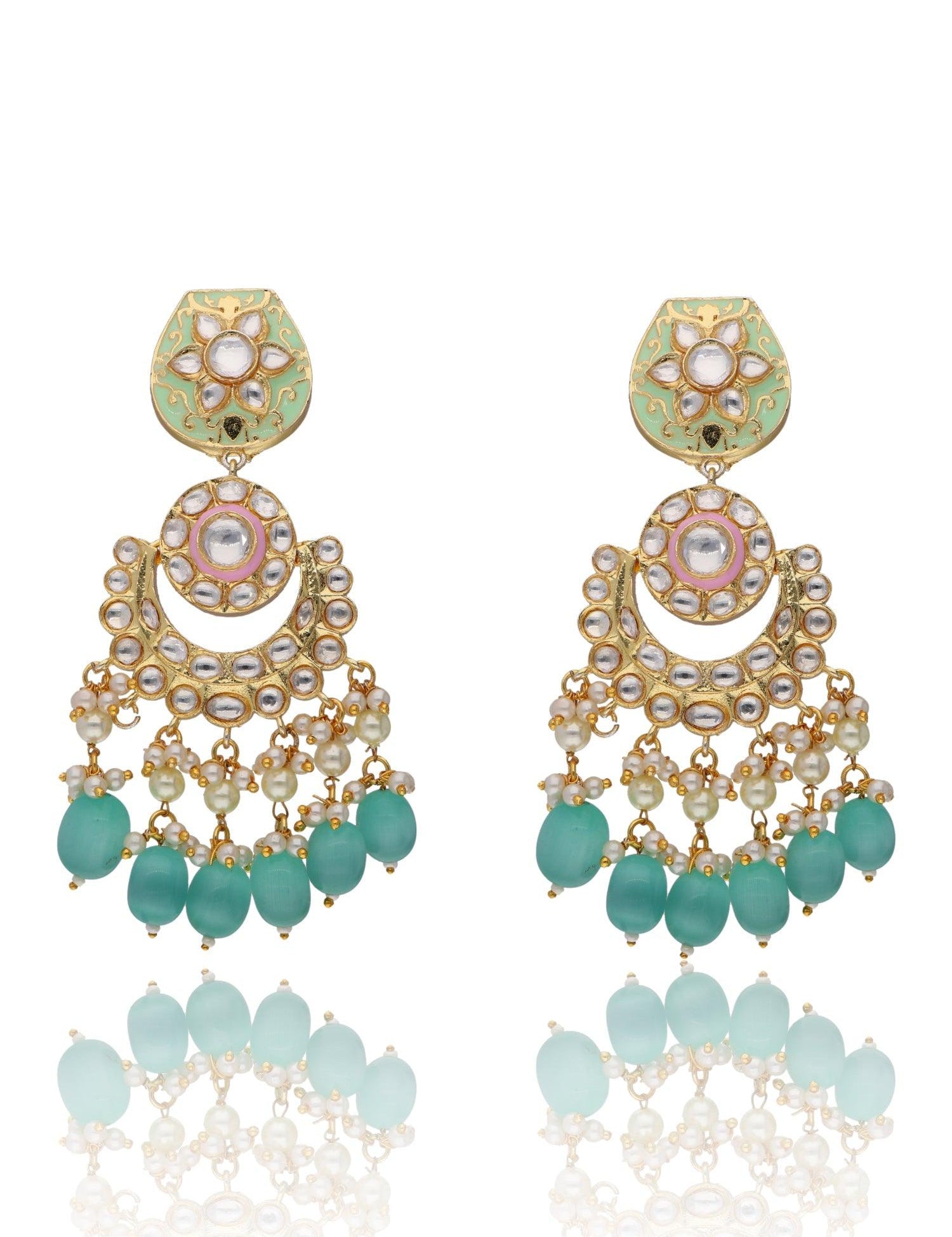Kundan Chandbali Earrings