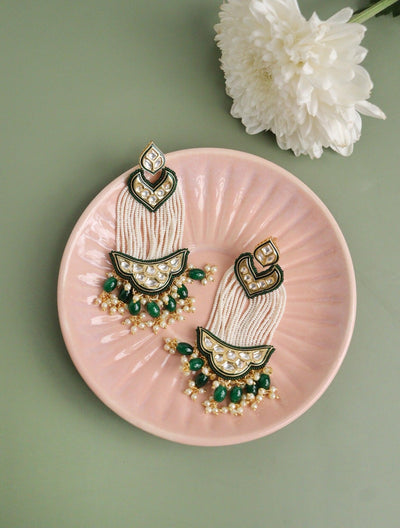  Bridal Kundan and Pearls Passa Earrings