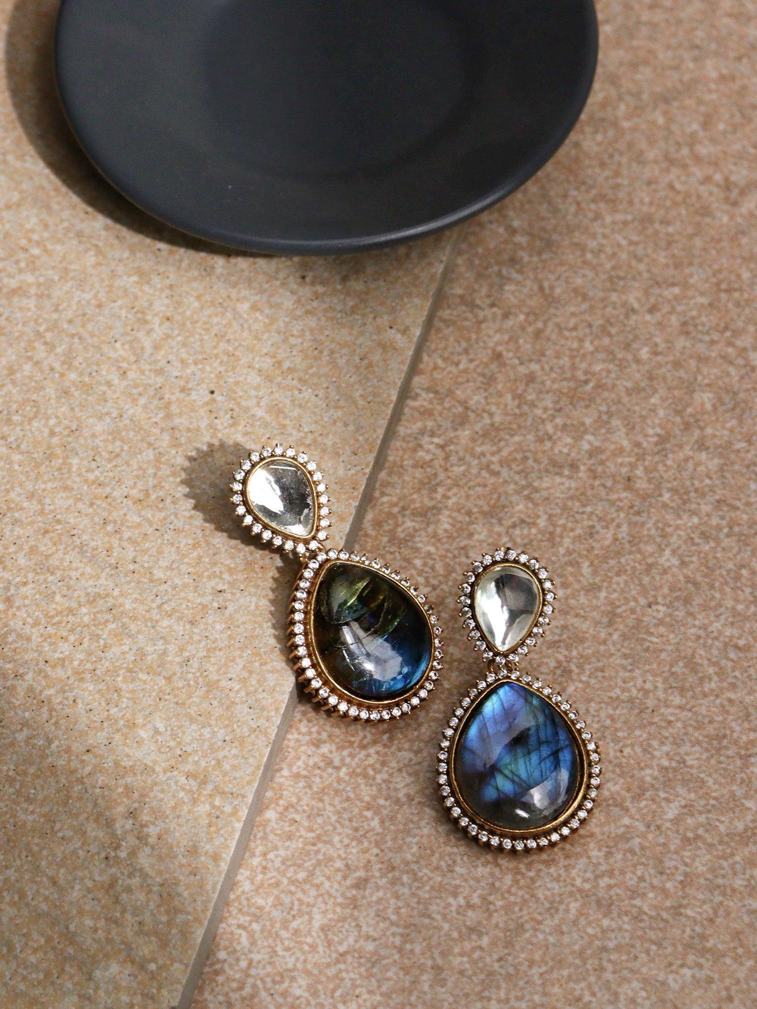  The Zoya Labradorite Dangler Earrings