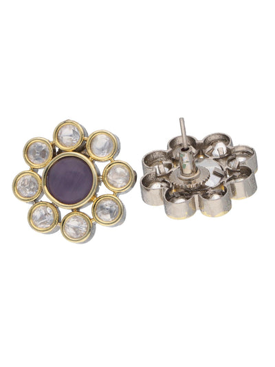 The Zoya Midnight Dew Kundan Stud Earrings 