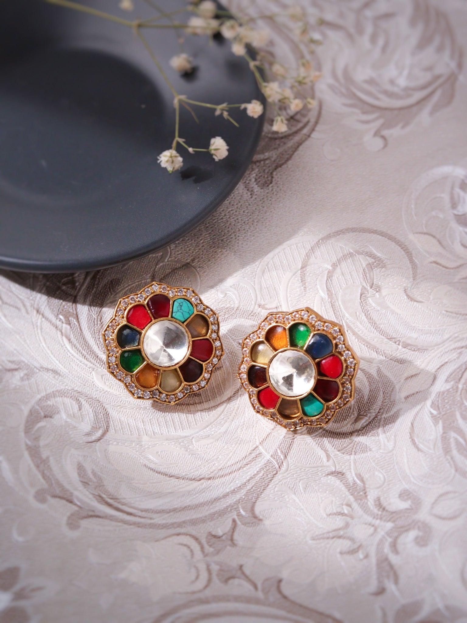 Zoya Navratan Studs - Curio Cottage Zoya Navratan Studs