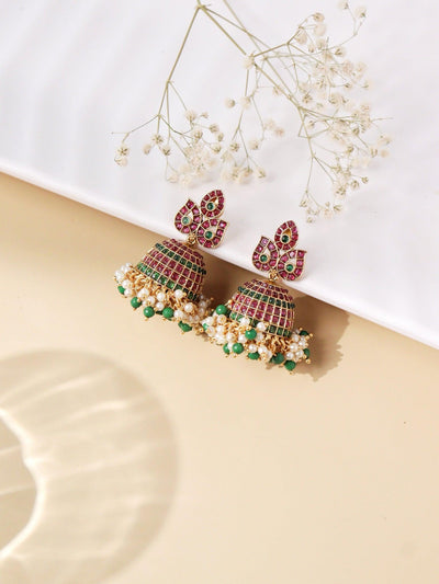 Leaf on sale jhumka earrings