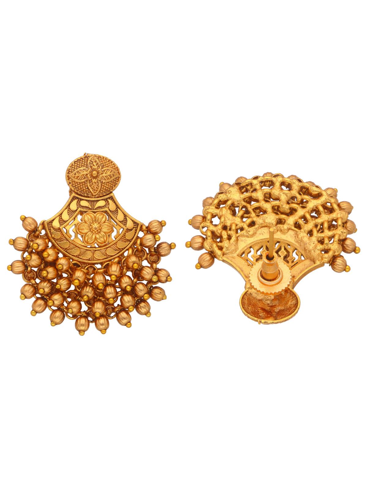 Golden Harmony Beads Earrings 