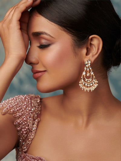  22 KT Gold Plated Regal Radiance Earring Ensemble
