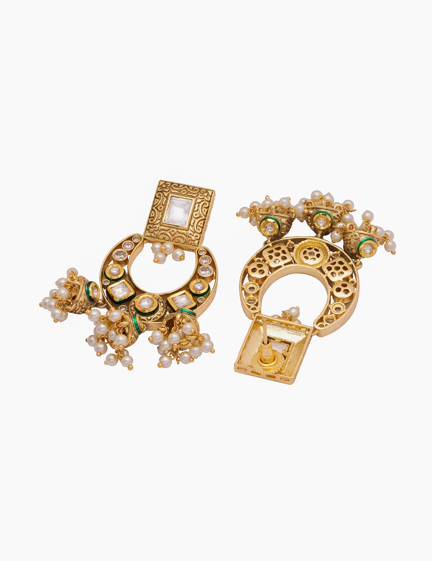 Kundan Jhumkas Earrings