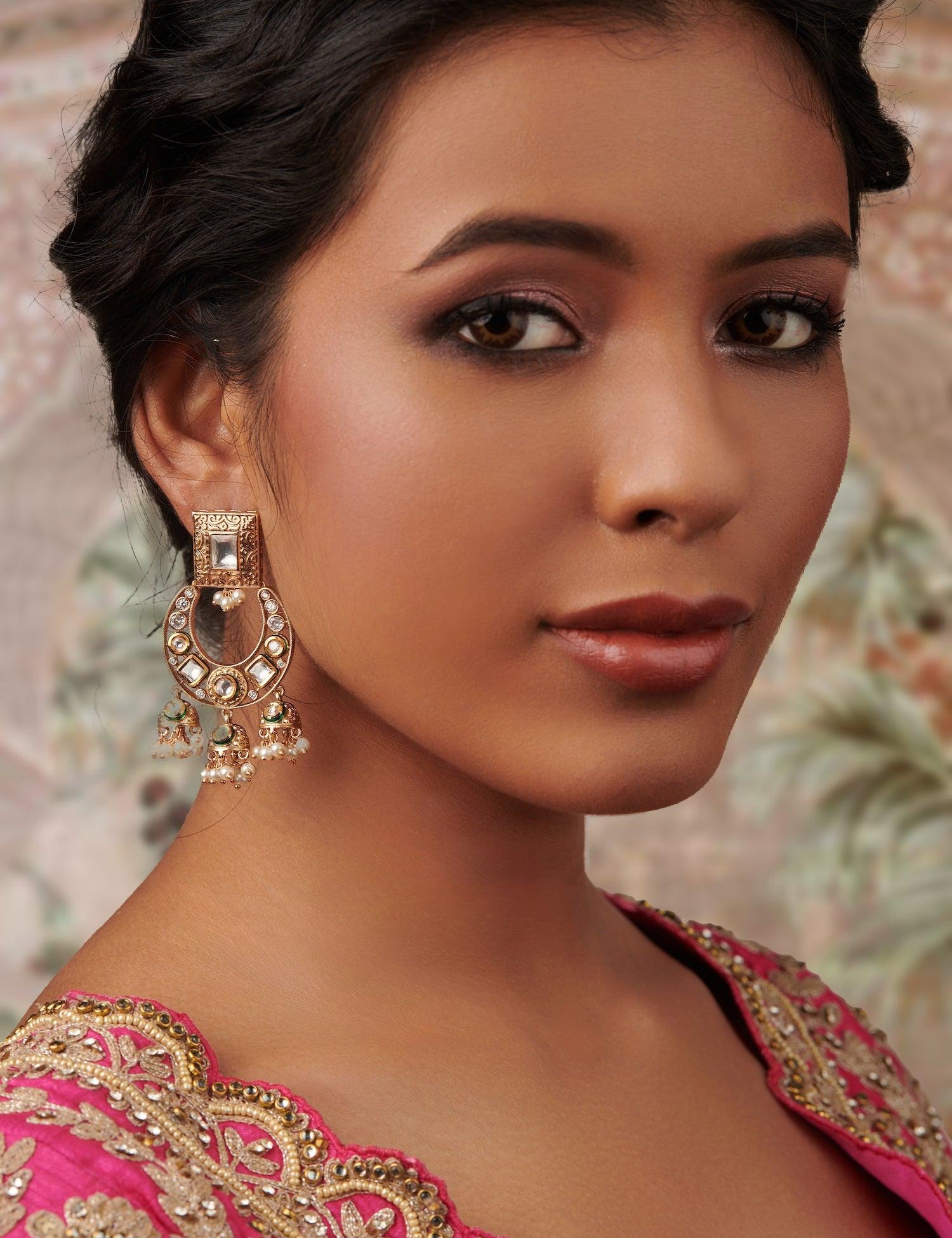 Kundan Jhumkas Earrings