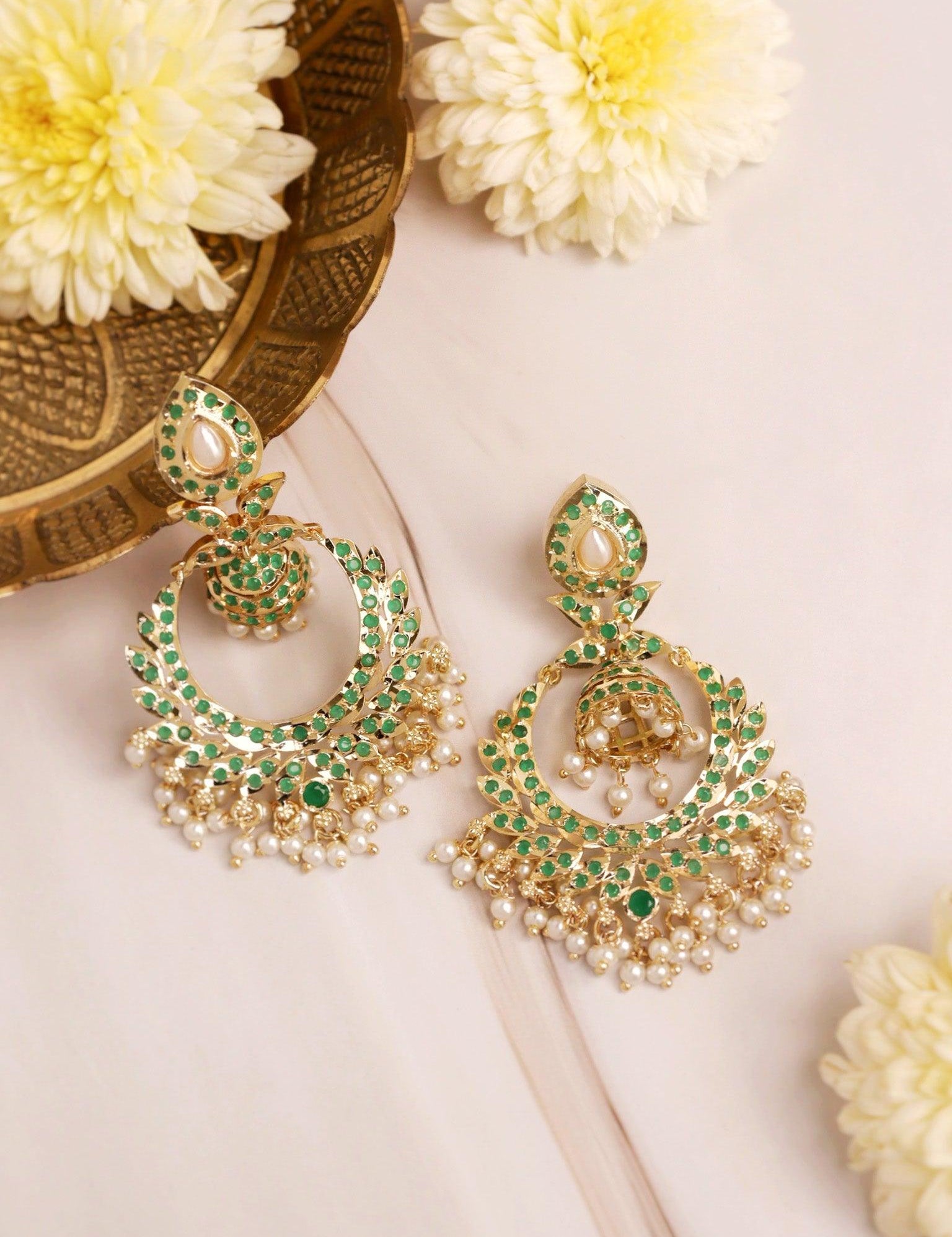 Kundan Chandbali Earrings