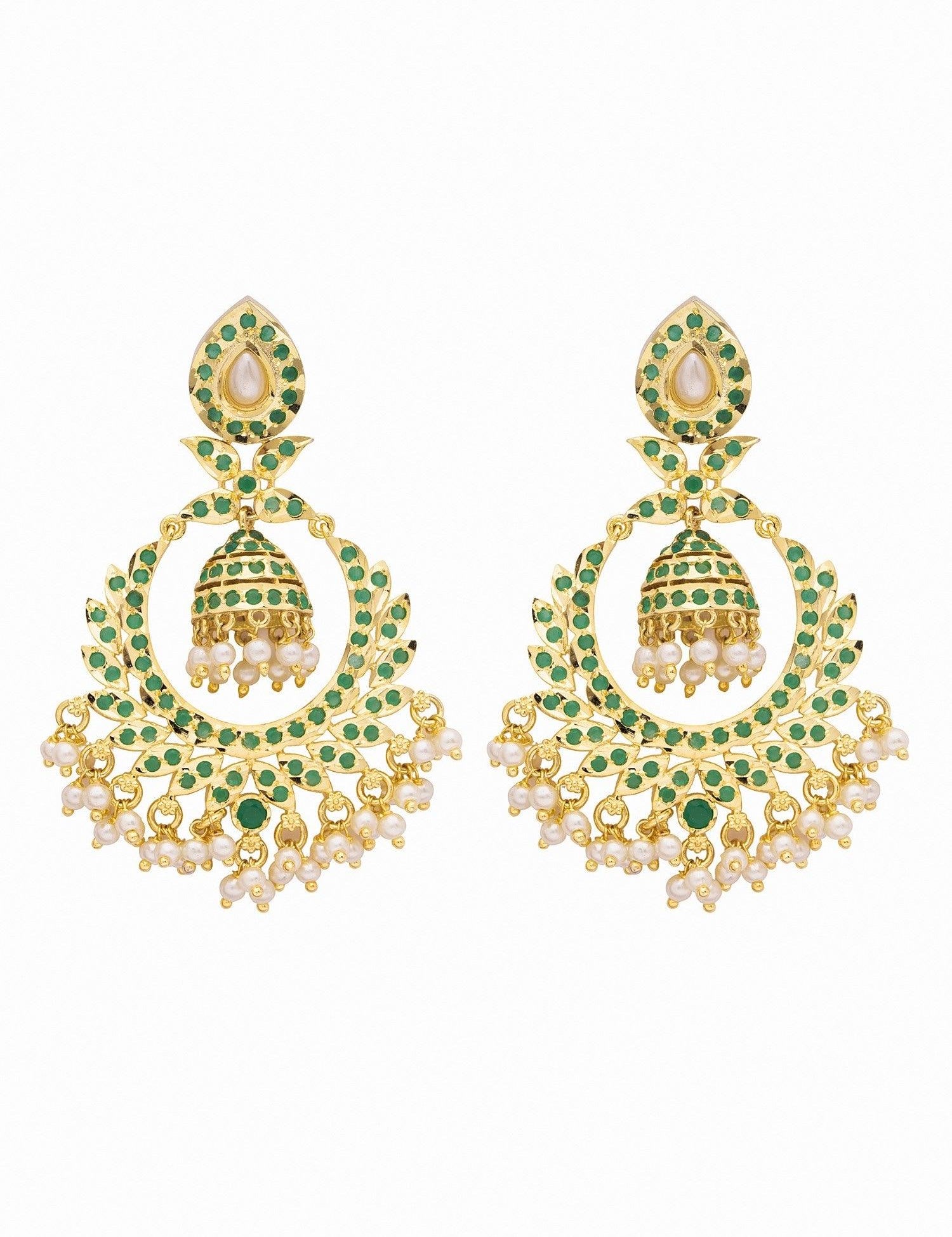 Kundan Chandbali Earrings