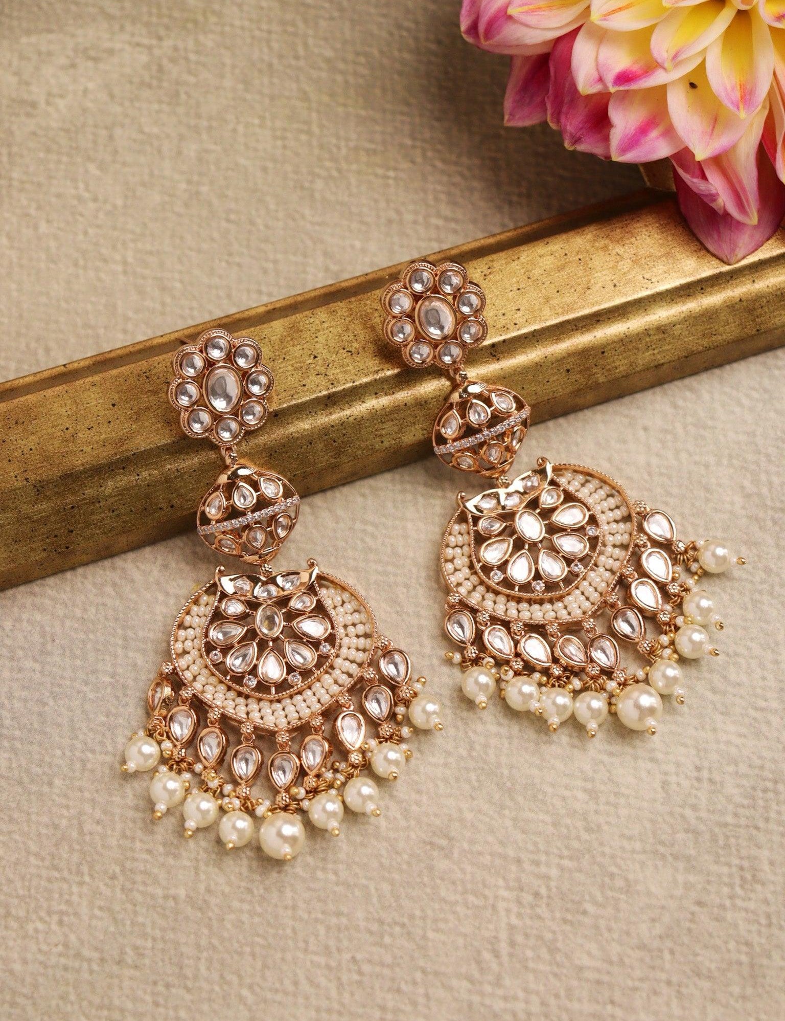 Kundan Dangler Earrings